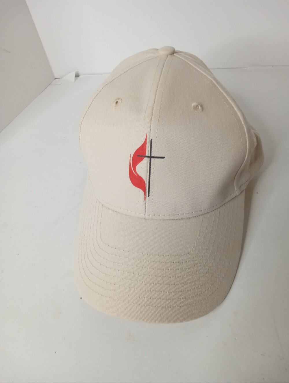 New United Methodist Church Unisex Adjustable Beige Hat By Image-N Brands NWT